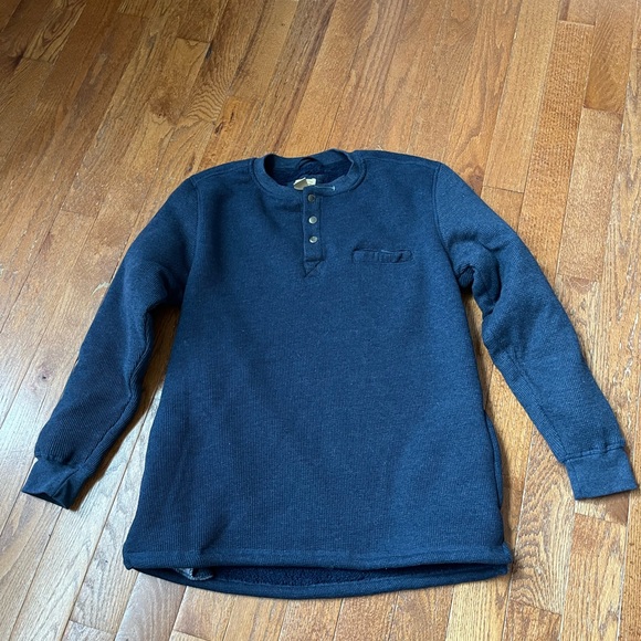 NWOT Telluride Clothing Company Men's Navy Blue Henley Sweatshirt, Size XL - Picture 2 of 9